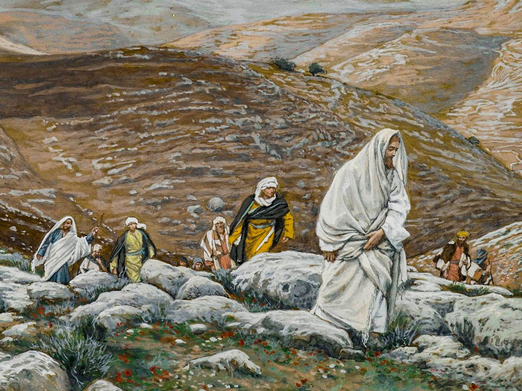 Jesus and His disciples walk towards Bethany on the Mount of Olives.
Contributed by James Tissot Collection (Brooklyn Museum)/ F